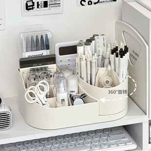 360度旋转笔筒多功能收纳盒大容量高颜值ins风学生桌面办公室笔桶