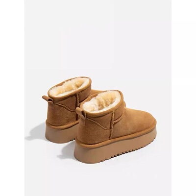 品牌撤柜厚底雪地靴加绒加厚棉鞋