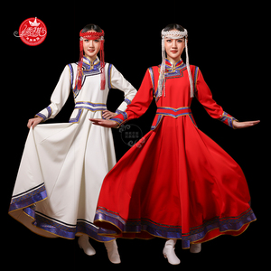 蒙族舞蹈大摆长裙演出服