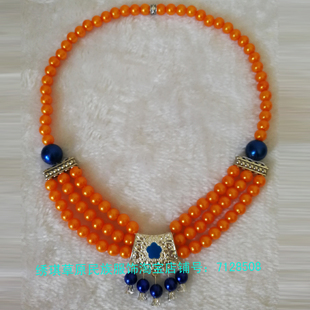 女士蒙古头饰 民族舞蹈演出头饰 串珠发饰 蒙古服装配饰 舞蹈头饰