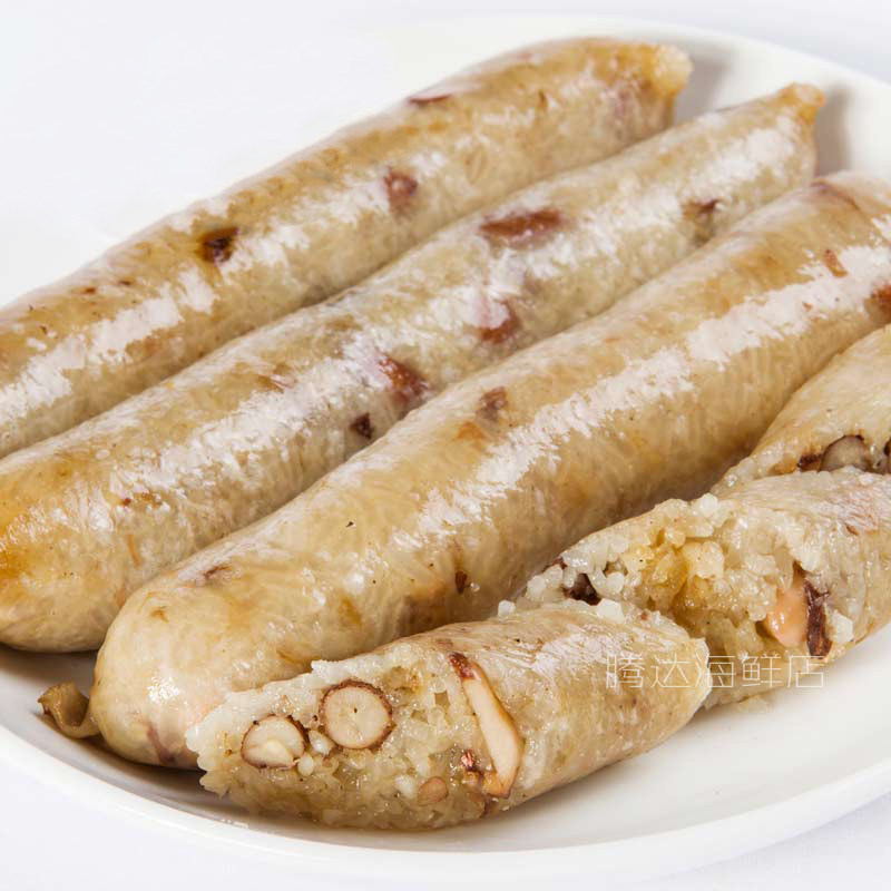 台湾夜市小吃大肠包小肠香糯米肠天然猪肠衣台湾特产美食1包5条