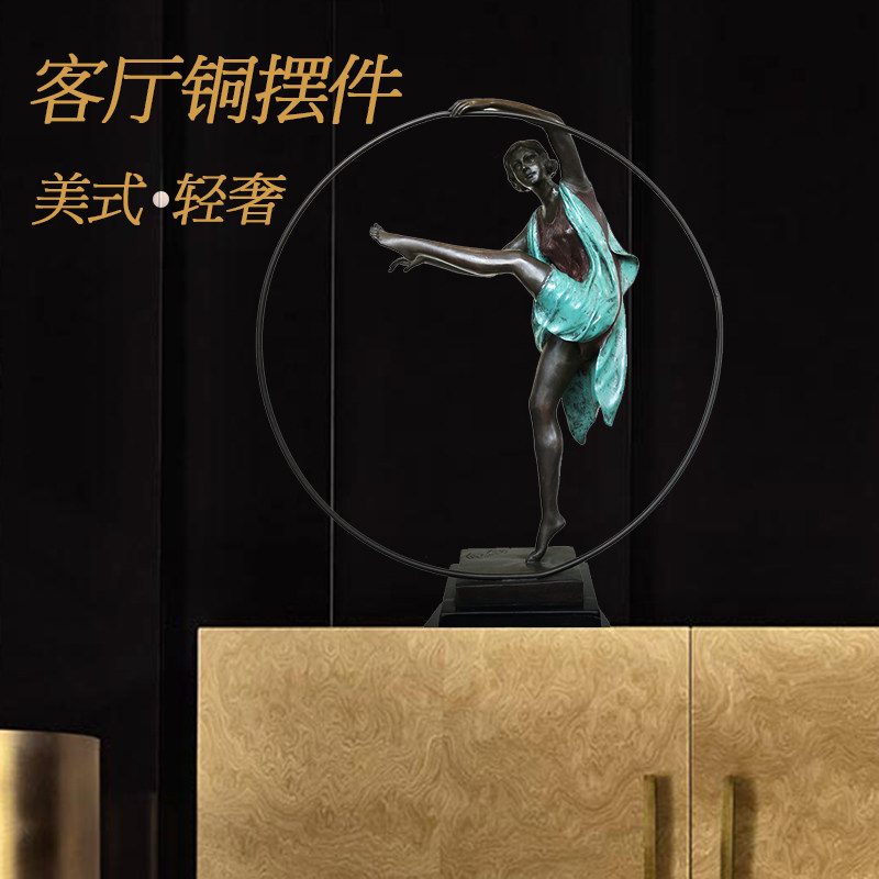 欧式纯铜人物摆件工艺品图片
