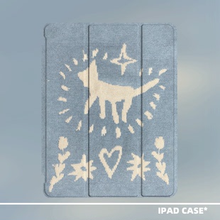 原创小众艺术可爱惊吓猫适用11代2025款air7ipadpro11寸三折ipad壳防弯亚克力平板壳10.2寸air4/5mini7带笔槽