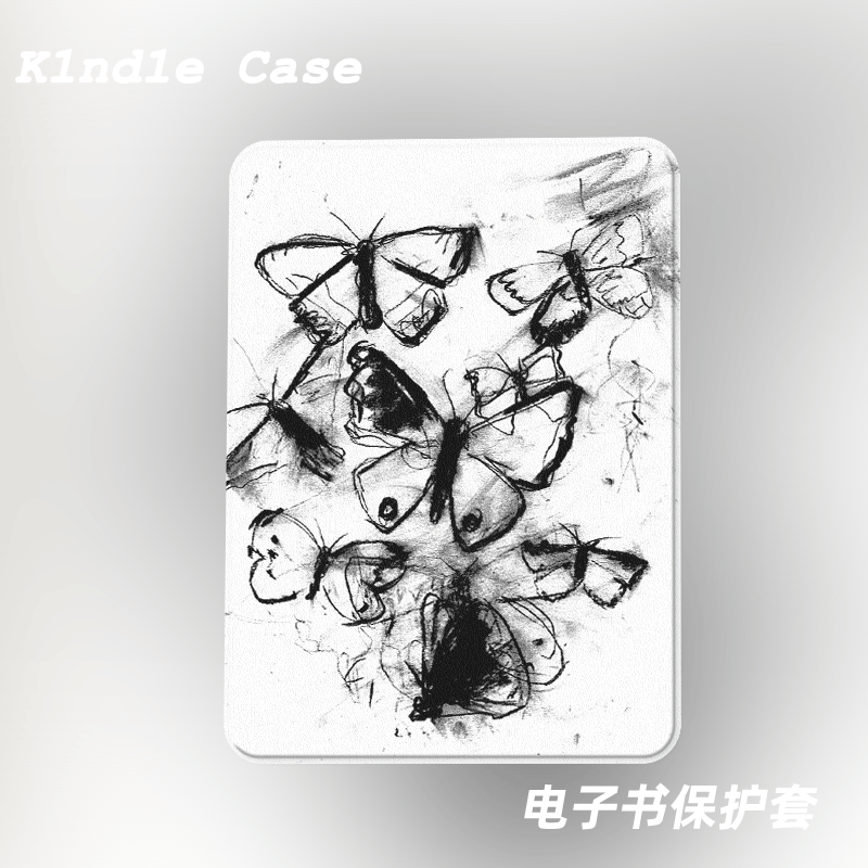 手绘蝴蝶适用kindle7代电子书保护套kpw123软壳958全包防摔休眠