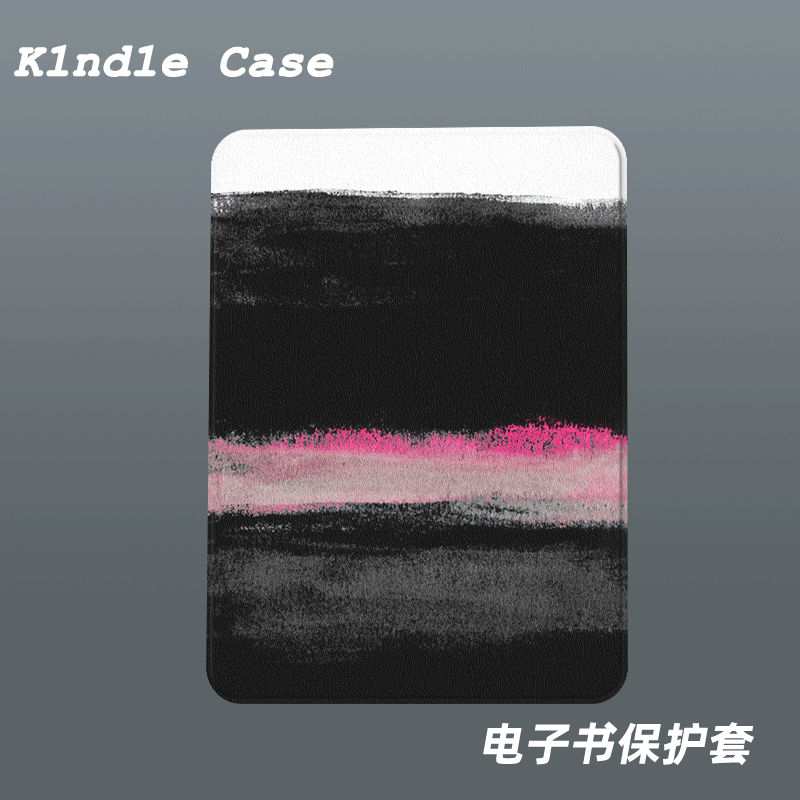 渐变灰红适用kindle7代电子书保护套kpw123软壳958全包防摔休眠