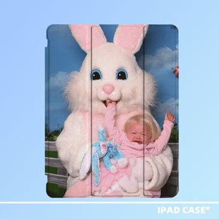 air4 mini ipadpro12.9寸11防弯亚克力三折ipad保护壳10.2寸pro 昭和艺术土酷复古邪恶兔子适用于苹果2022款