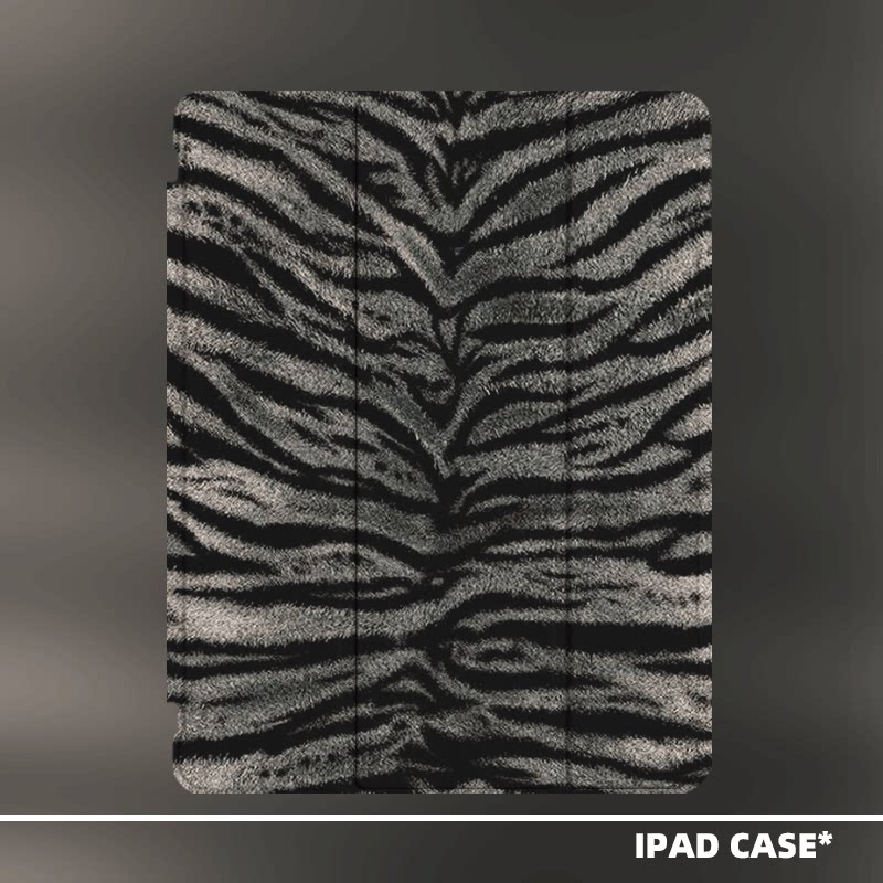 原创小众高级感黑虎纹适用11代2025款air7ipadpro11寸三折ipad壳防弯亚克力平板壳9代10.2寸air5mini7带笔槽