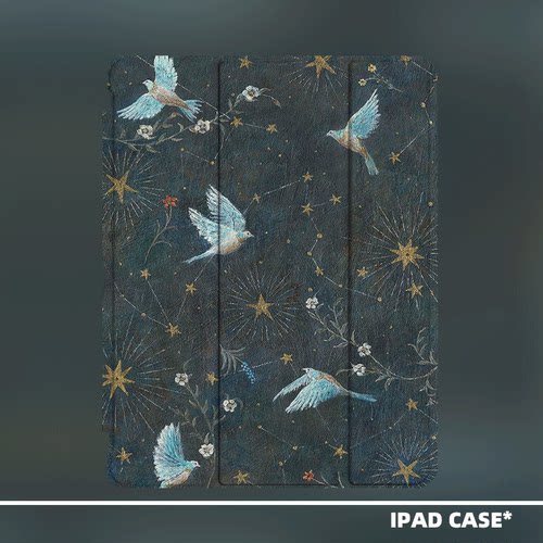 原创小众艺术复古白鸽适用11代2026款air8ipadpro11寸三折ipad壳防弯亚克力平板壳9代10.2寸air5mini7带笔槽