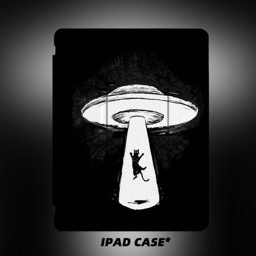 ufo飞碟黑猫咪星人iPad保护套
