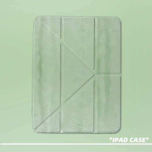 原创高级感青露水纹第11代2026款air8ipadpro11寸三折ipad壳防弯y折亚克力a16平板壳9代10.2寸air7带笔槽