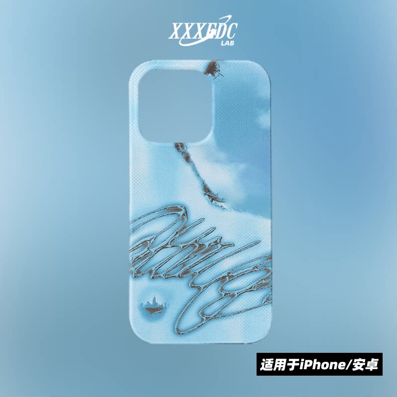原创小众艺术花式英文iphone16promax手机壳磁吸15/12/13p全包亮面硬壳苹果14pro磨砂软壳适用于华为pura70