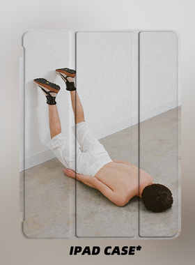 原创ins风小众高级感设计躺平艺术适用苹果2022款ipadpro十代11三折ipad保护壳10.2寸pro/air4/5/mini6笔槽