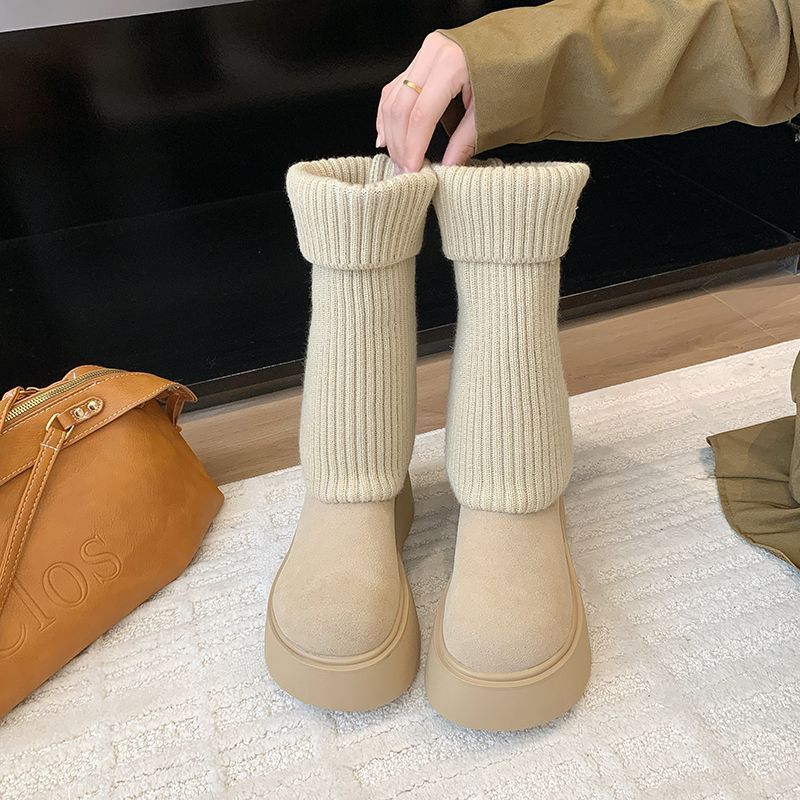 麻花纹袜套女秋冬季保暖堆堆袜白色小个子小腿袜y2k修饰腿套冬款