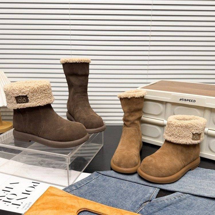 厚底雪地靴女款2025新款冬季加绒加厚保暖棉鞋羊羔毛短靴大码女靴,女鞋,时尚雪地靴,淘宝优惠券,粉丝福利购,淘宝优惠卷