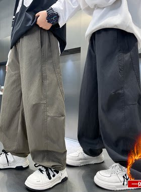【实体品质】男童加厚韩版工装裤