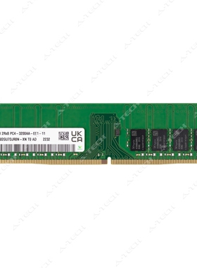 SK原厂 HMA82GU7DJR8N-XN 16GB 2RX8 PC4-3200 DDR4 纯ECC内存