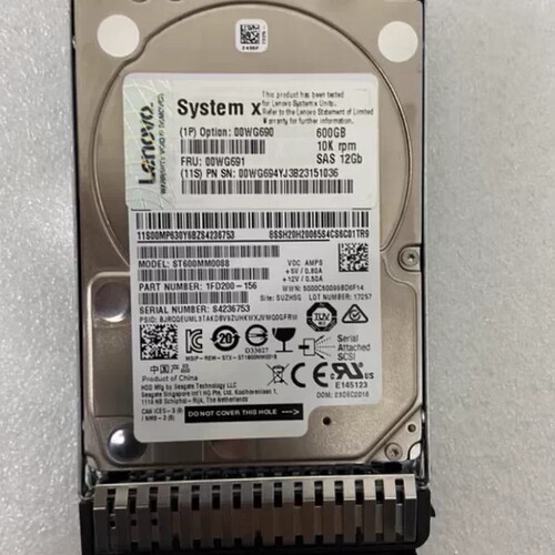 联想X3850 X3950X5 X6 服务器硬盘 00WG690 00WG691 600G 10K SAS
