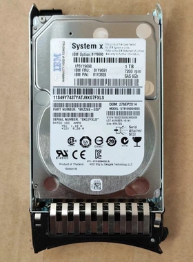 IBM x3530 M4 (7160) x3500 M4 服务器硬盘 1TB 81Y9690 81Y9691