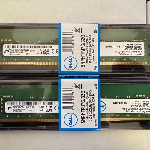 Dell 32GB 2RX8 DDR4 RDIMM 3200MHz SNPHTPJ7C/32G服务器内存