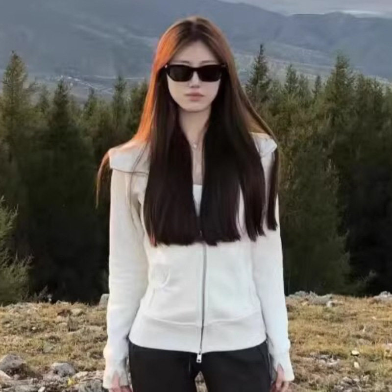 卫衣外套女2025秋冬季新款春秋款修身女装瑜伽服运动上衣开衫紧身