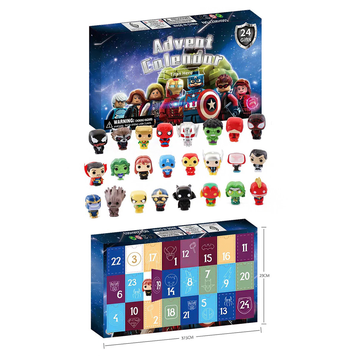 笛头抽抽乐洞洞戳圣诞倒数日历礼盒盲盒倒计时礼复仇者24宝可梦