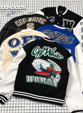 嘻哈说唱rap挚爱美式个性街头薄款夹克重工毛呢子青春时尚棒球服