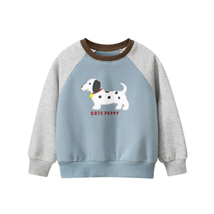 儿童卫衣秋冬新款童装男孩插件长袖中小童上衣宝宝韩版摇粒绒上衣