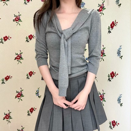 25现货【正版SST】 | 水手服披肩海军领针织衫上衣学院风百褶半裙