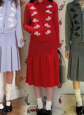 EVAN【对版SST | 高版本】设计感加厚开衫针织衫花朵毛衣刺绣外套