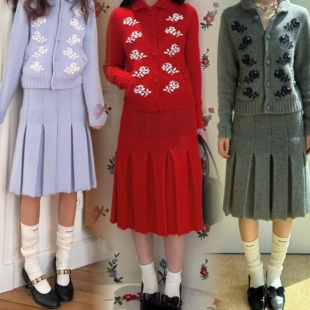 高版 SST 本 设计感加厚开衫 花朵毛衣刺绣外套 EVAN 针织衫 对版