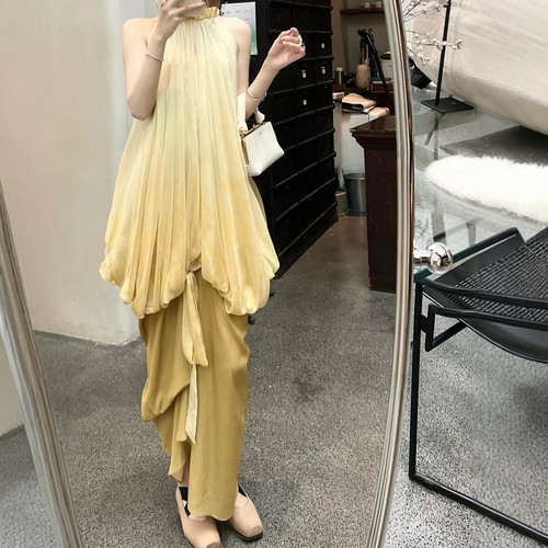 EVAN新品【对版现货】新中式设计师 | 仙女水母垂感长裙yangk*han