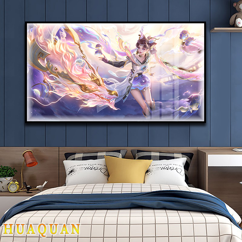 孙尚香十字绣乘龙问璇玑2025新款中大格王者荣耀贴圆方砖5d钻石画