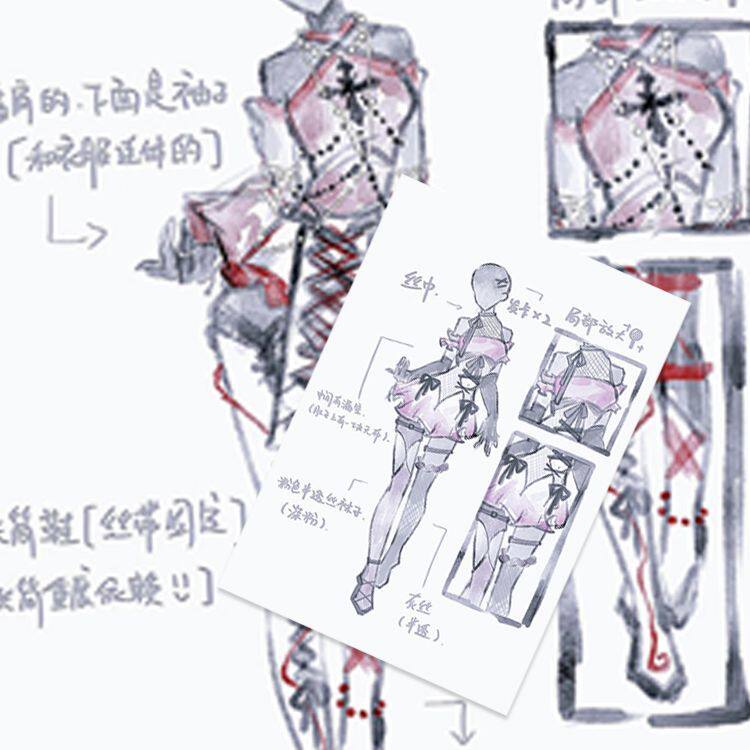 17张画画人可爱OC兔服贴纸
