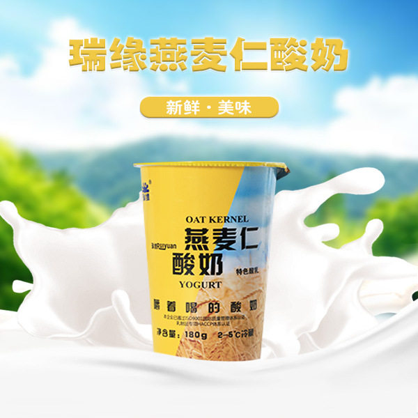 速发新疆瑞缘杯装燕麦仁酸奶早餐酸奶装燕麦酸奶整箱风味发酵乳