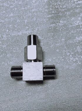 不锈钢异径外丝三通 外M14x1.5 外ZG1/4 外M14x1.5 材质304 40mpa