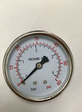 轴向压力表 y-60z 0-4bar 60psi 直径60mm 螺纹ZG1/4 英文 雷派
