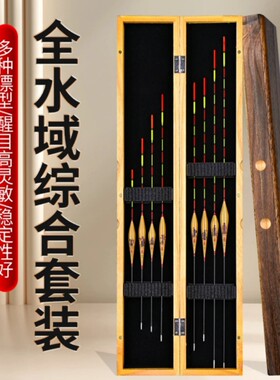 新款八仙过海浮漂夜光套装鲫鱼鲤水综合混养稳定醒目高灵敏加粗尾