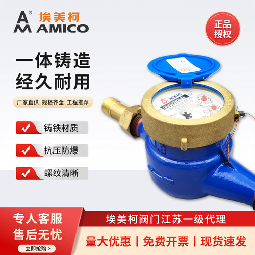 埃美柯国标旋翼式螺纹冷水表