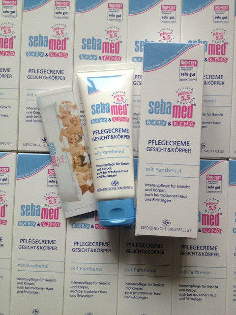 现货 德国baby seba med施巴纯天然婴儿专用多层保护面霜75ml - 实物图