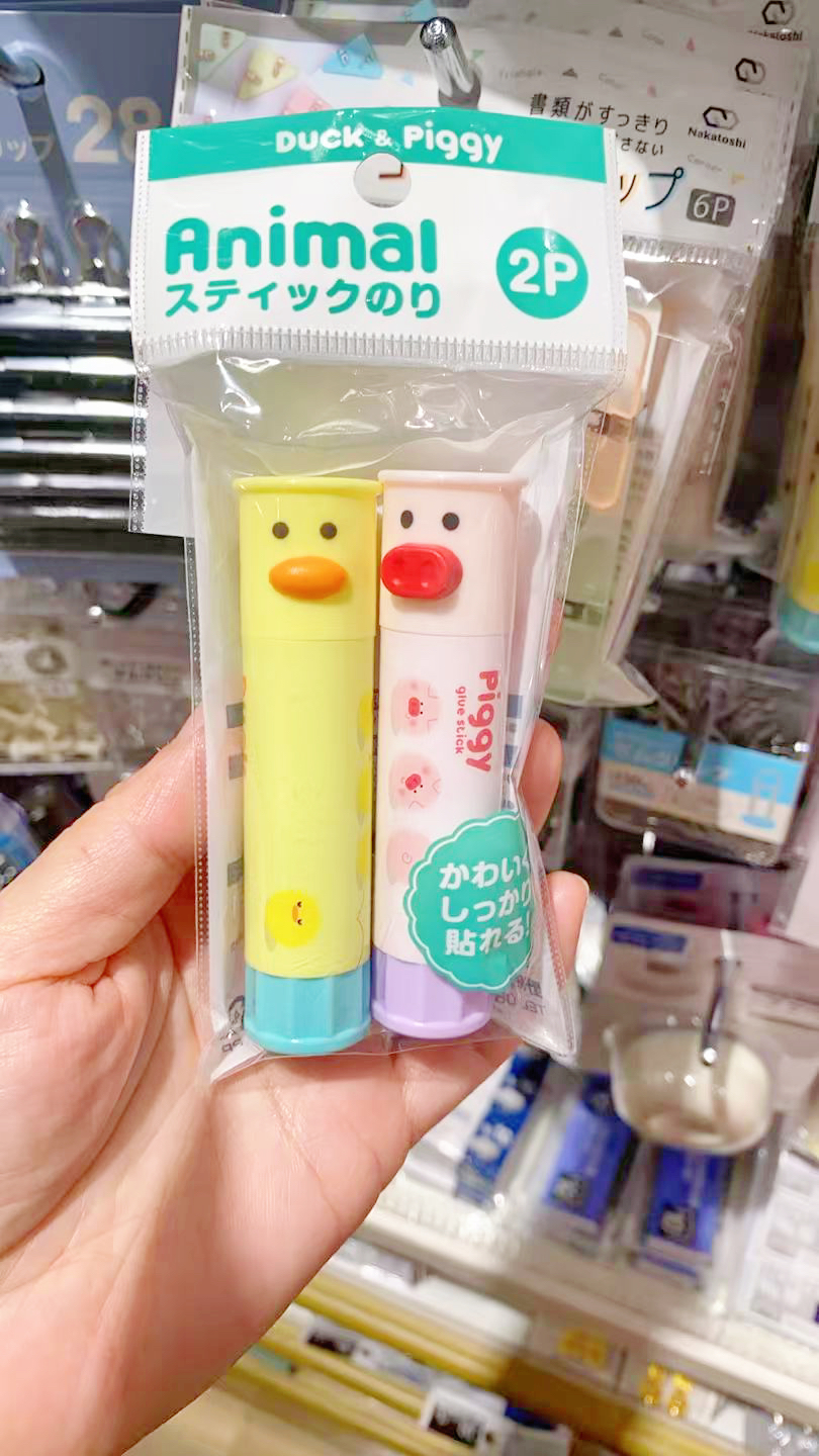 现货 日本购回迷你固体胶便捷儿童随身胶棒用手账透明高粘力胶水