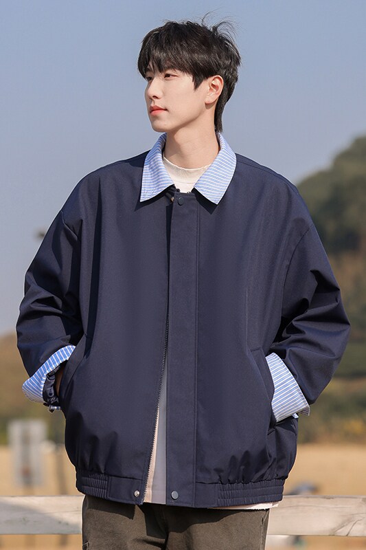 现货春秋美式领可拆卸外套潮牌棒球服冲锋衣夹克A321-J9963-P75,男装夹克,电商A321