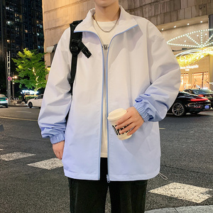 防水漸變夾克潮牌寬松兩面穿復(fù)古立領(lǐng)防風(fēng)沖鋒衣A321-J7906-P70圖片