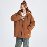 冬季纯色连帽休闲棉衣宽松百搭纯色棉服外套A321-MY8850-P90，男装棉衣，电商A321