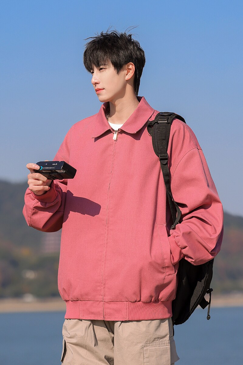 现货春秋美式翻领百搭男女复古潮牌水洗休闲外套A321-J9970-P95,女装短外套,电商A321