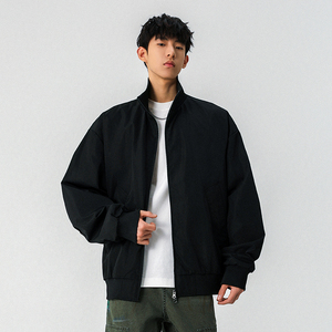 春秋新款棒球服美式立领宽松百搭夹克A321-J9972-P80图片