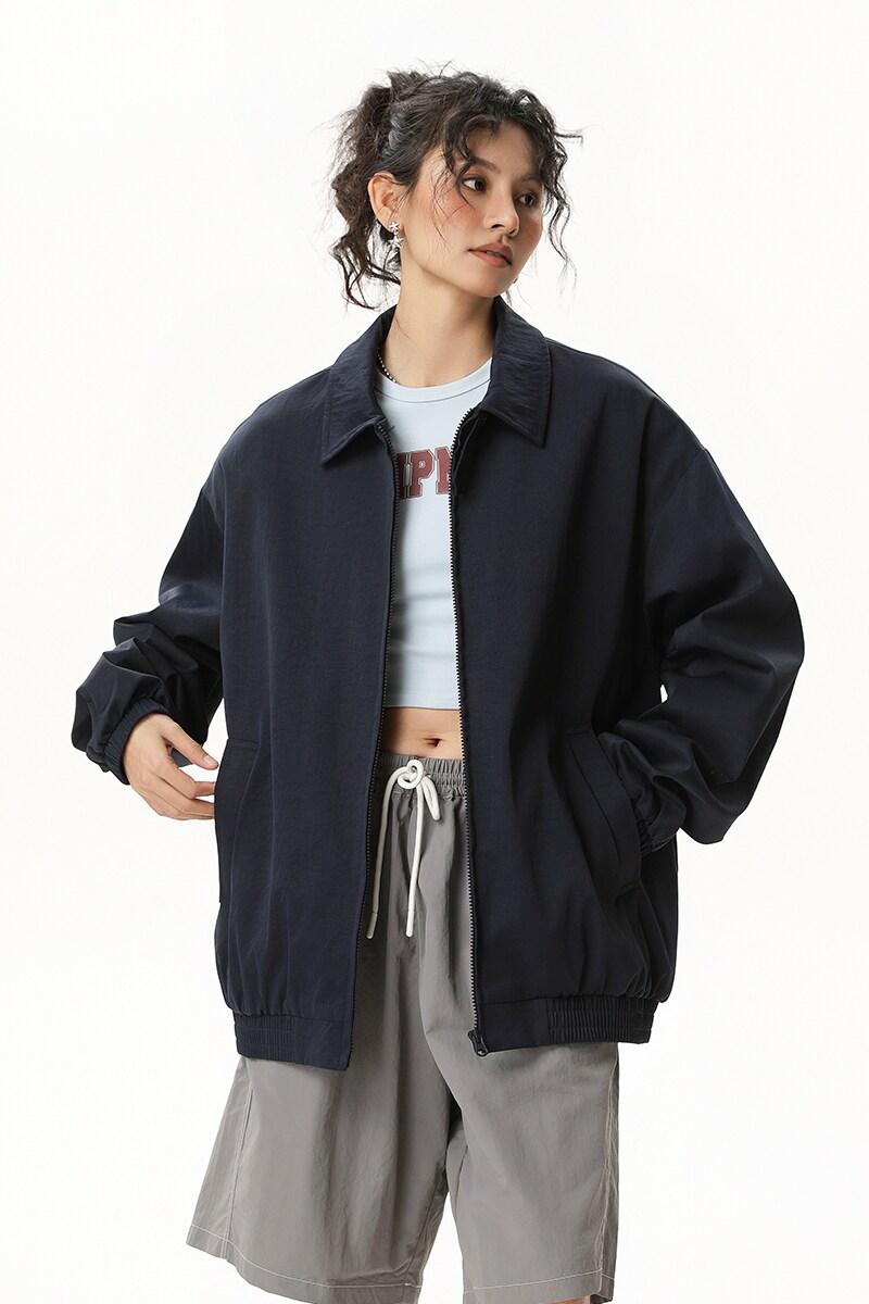 现货春秋翻领百搭男女复古潮牌休闲外套A321-J9965-P75,女装短外套,电商A321