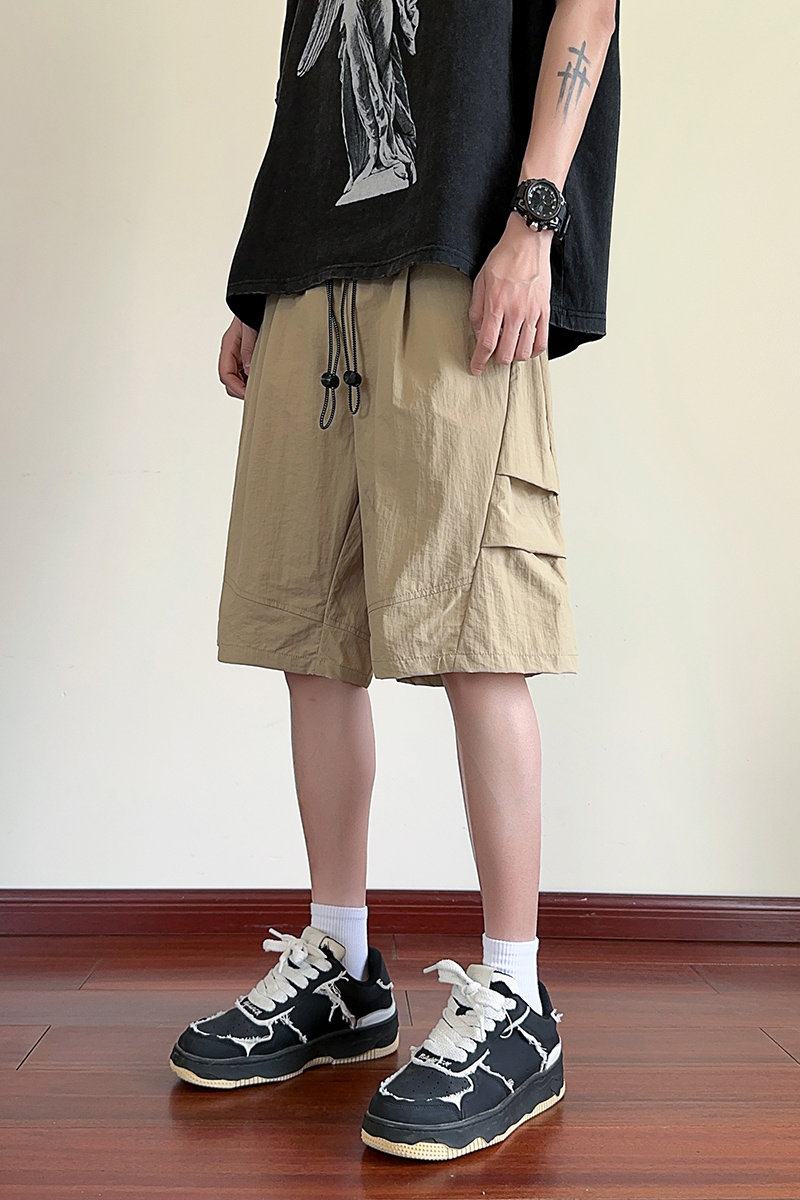 夏季速干短裤薄款透气褶皱伞兵裤宽松休闲五分裤子A321-K9255-P36,男装牛仔裤,电商A321