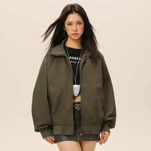 春秋新款棒球服美式立领宽松百搭夹克A321-J9972-P80图片