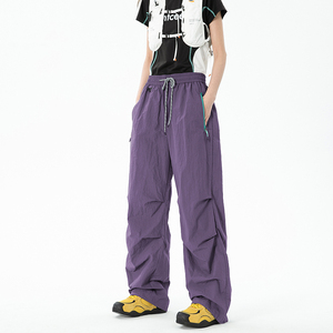 夏季百搭工装休闲裤男女户外阔腿宽松潮牌长裤A321-K2382-P45图片