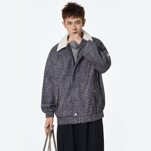春秋休闲夹克男女翻领外套A321-J7954-P85图片